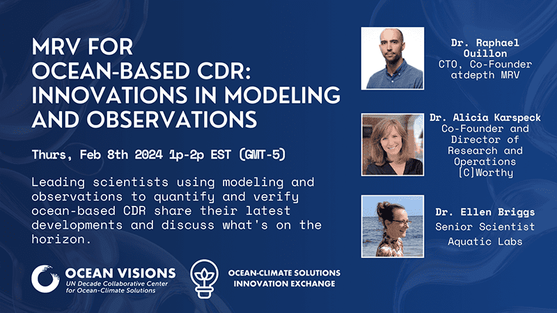 OCEAN-CLIMATE SOLUTIONS INNOVATION EXCHANGE WEBINAR SERIES |